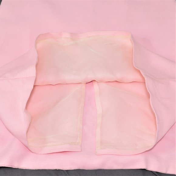 60s Maxi Fish Net Train Evening Gown Prom Dress Barbie Pink Handmade Vintage XS - Picture 7 of 16